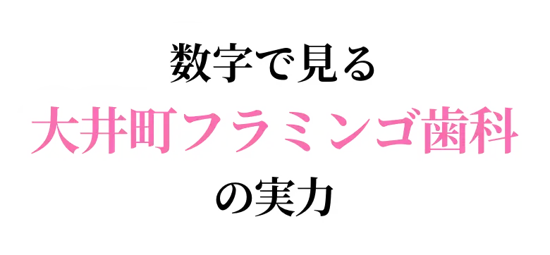 数字で見る大井町フラミンゴ歯科の実力